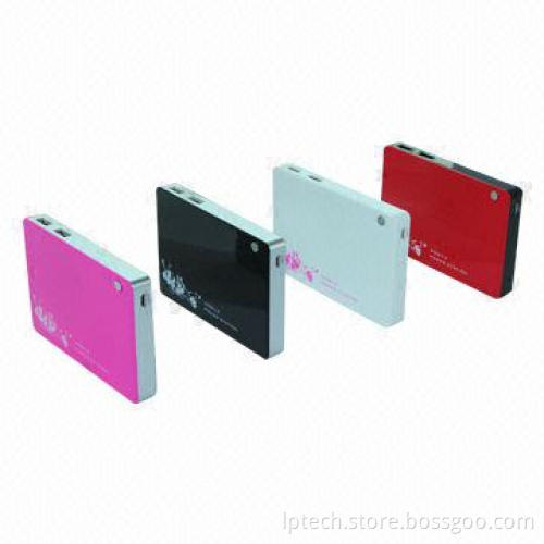 Ultrathin, New Portable Power Bank for iPhone and iPad with 5,000mAh Capacity, Micro Double USB